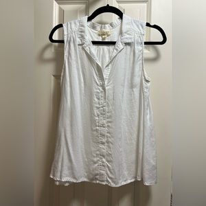 Anthropologie Cloth & Stone, sleeveless white top. Size XS.
